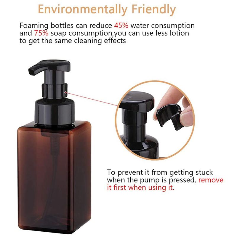 450 ML Soap Dispenser, Set Of 2 Plastic Pump