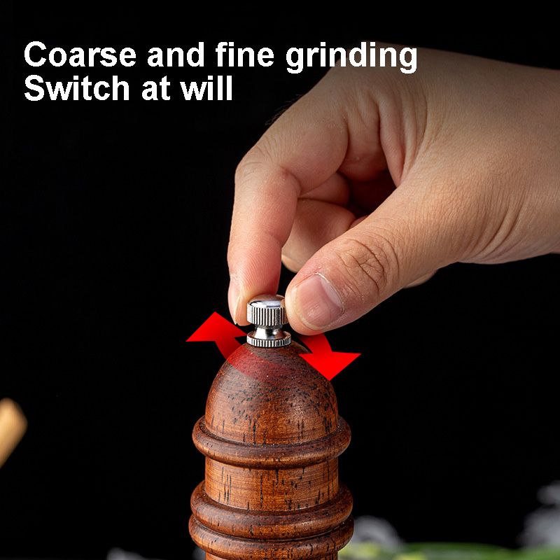 （pepper Grinder）Wooden Salt And Pepper Grinder Manual Wood And Spice Pepper Mill Adjustable Coarseness Ceramic Grinder BBQ Kitchen Tools GRE
