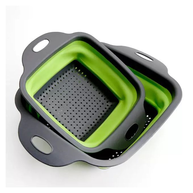 2Pcs Foldable Collapsible Kitchen Drain Baskets