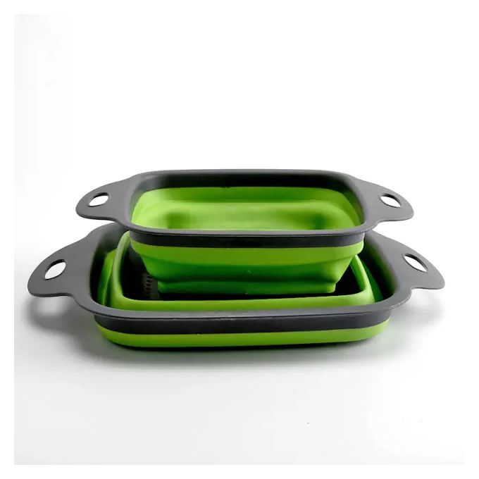 2Pcs Foldable Collapsible Kitchen Drain Baskets