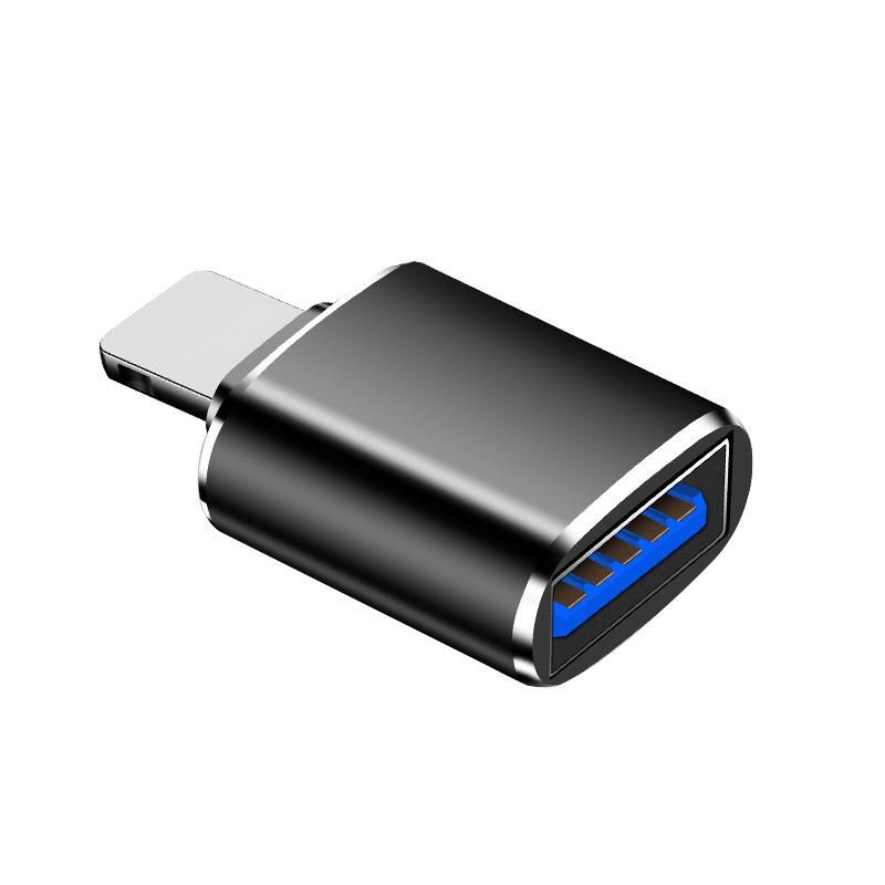 Suitable for Apple mobile phone OTG adapter U disk converter Lightning to USB3.0 Apple adapter Apple OTG adapter (black)