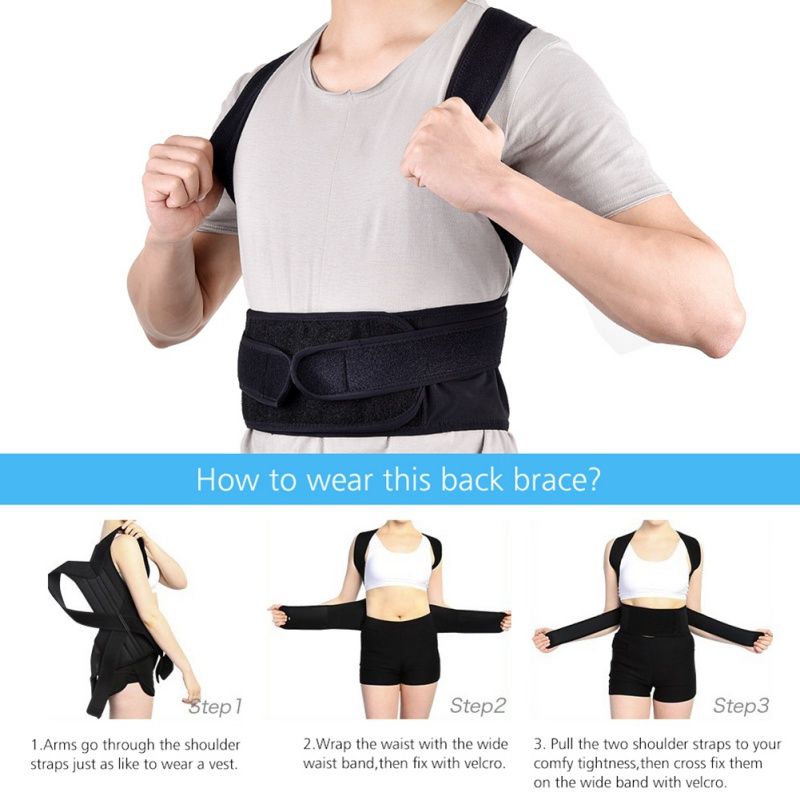 Spine Back Corset Posture Correction Steel Straps Babaka