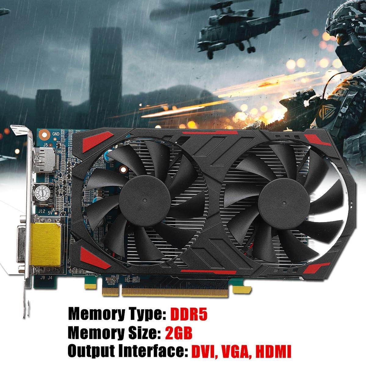GTX1050 2GB DDR5 128Bit Game Graphics Card -E VGA DVI HDMI For NVIDIA GeForce Hot