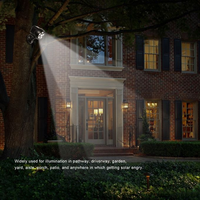 OUTAD 5LED 350Lm Solar PIR Motion Sensor Light Weatherproof Battery Powered Black
