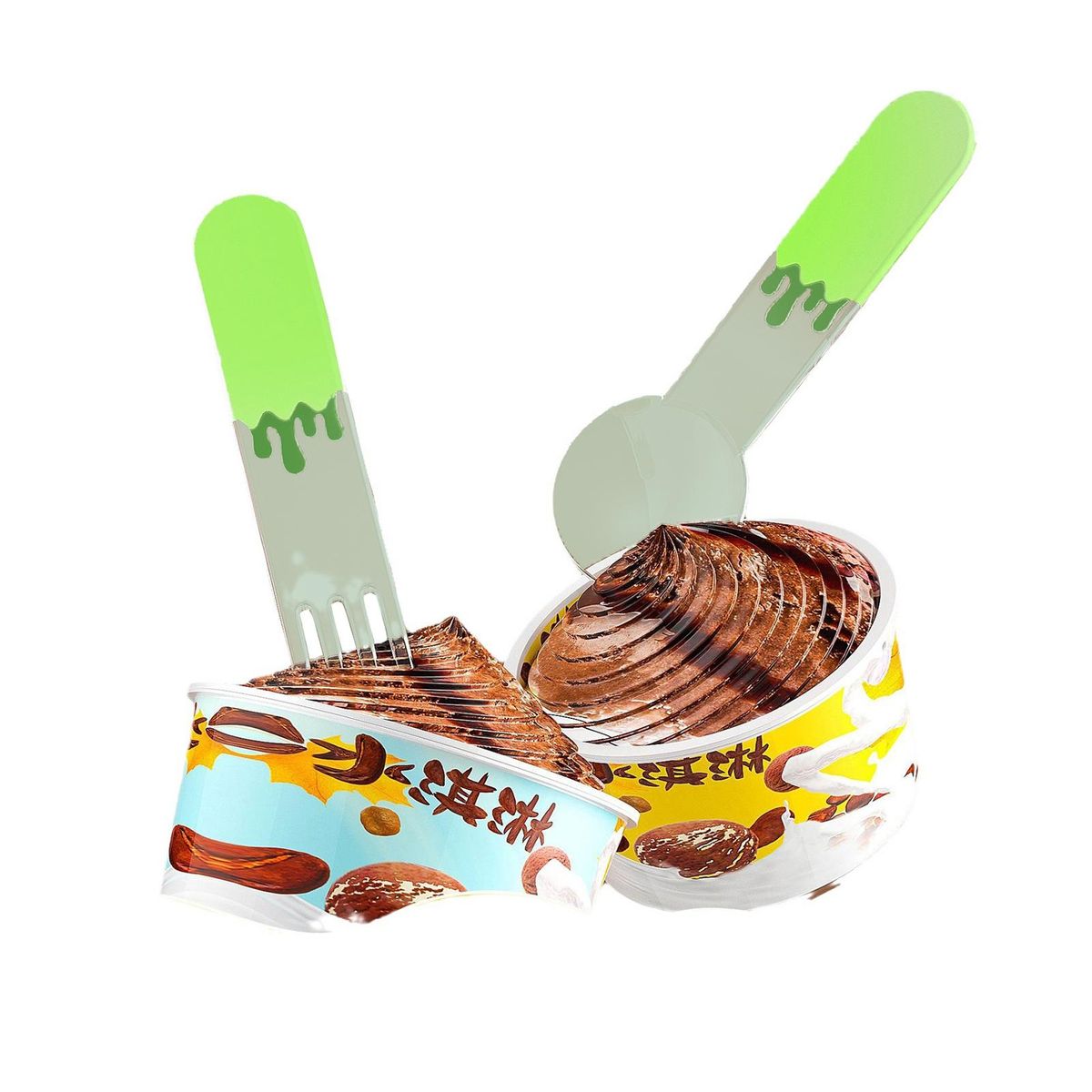 High-quality Dessert Spoon Set Versatile Food-grade Spoon Set for Home Green