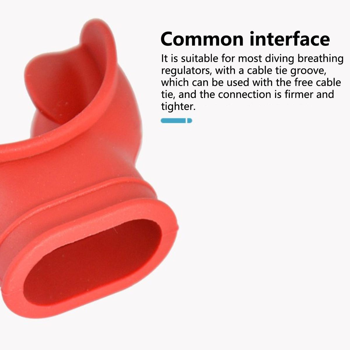 1 Set Breathing Tube Mouthpiece Silicone Scuba Diving Breathing Tube Bite Mouthpiece Red