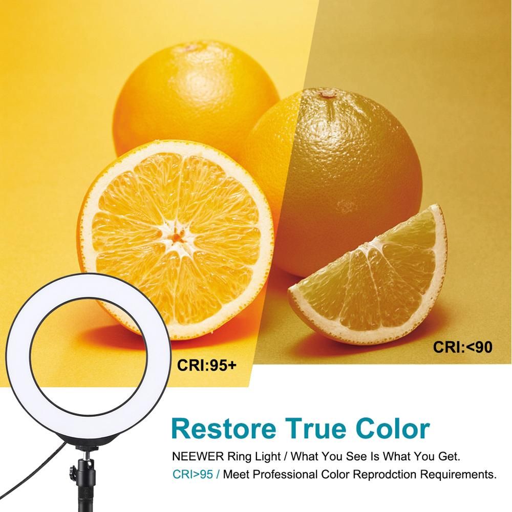 PULUZ 6.2 inch 160mm USB 10 Modes 8 Colors RGBW Adjustable Dimmable LED Round Rings Vlogging Photography Lamp Video Lights + Desktop Tripod Mount with Cold Shoe Tripod BallHead (Black) PKT3048