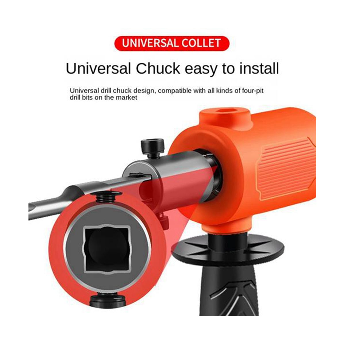 Conversion Head Electric Drill to Electric Hammer Power Tool Electric