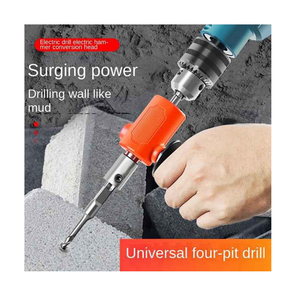 Conversion Head Electric Drill to Electric Hammer Power Tool Electric