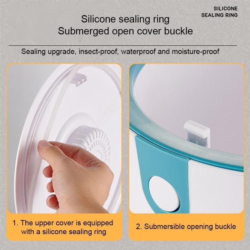 Rice Dispenser with Measuring Cup 10kg Grain Storage Bin Storage Box Large Kitchen Food Grain Storage Container Household Rice