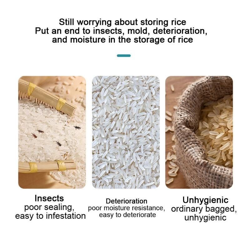 Rice Dispenser with Measuring Cup 10kg Grain Storage Bin Storage Box Large Kitchen Food Grain Storage Container Household Rice