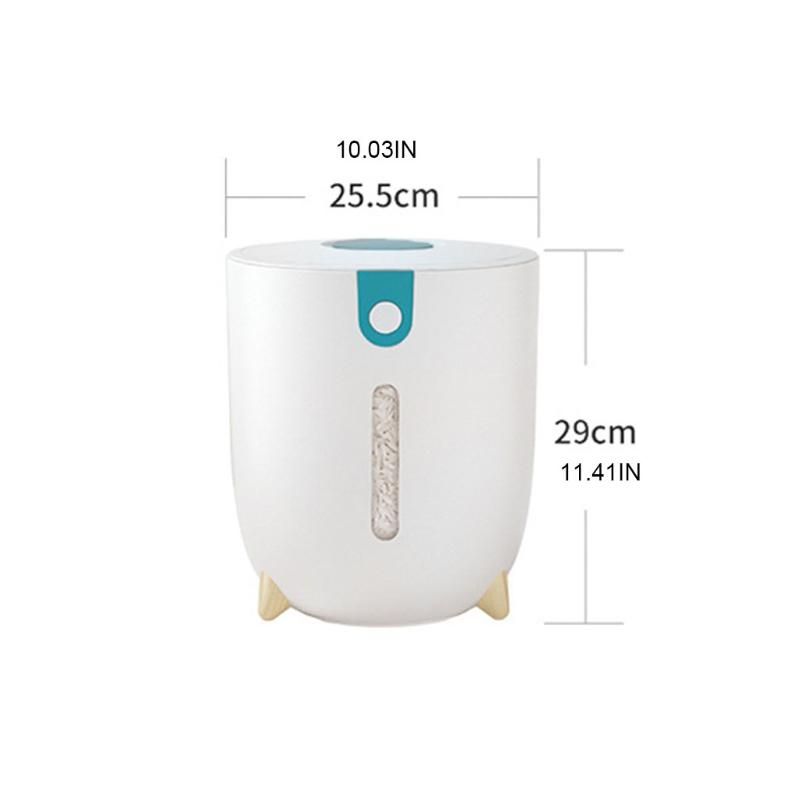 Rice Dispenser with Measuring Cup 10kg Grain Storage Bin Storage Box Large Kitchen Food Grain Storage Container Household Rice
