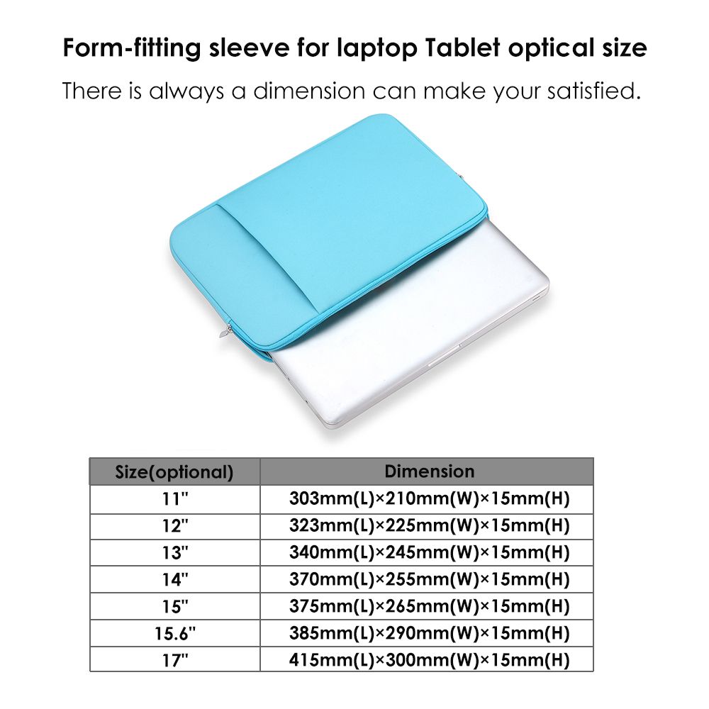 B2015 Laptop Sleeve Soft Zipper Pouch 11''