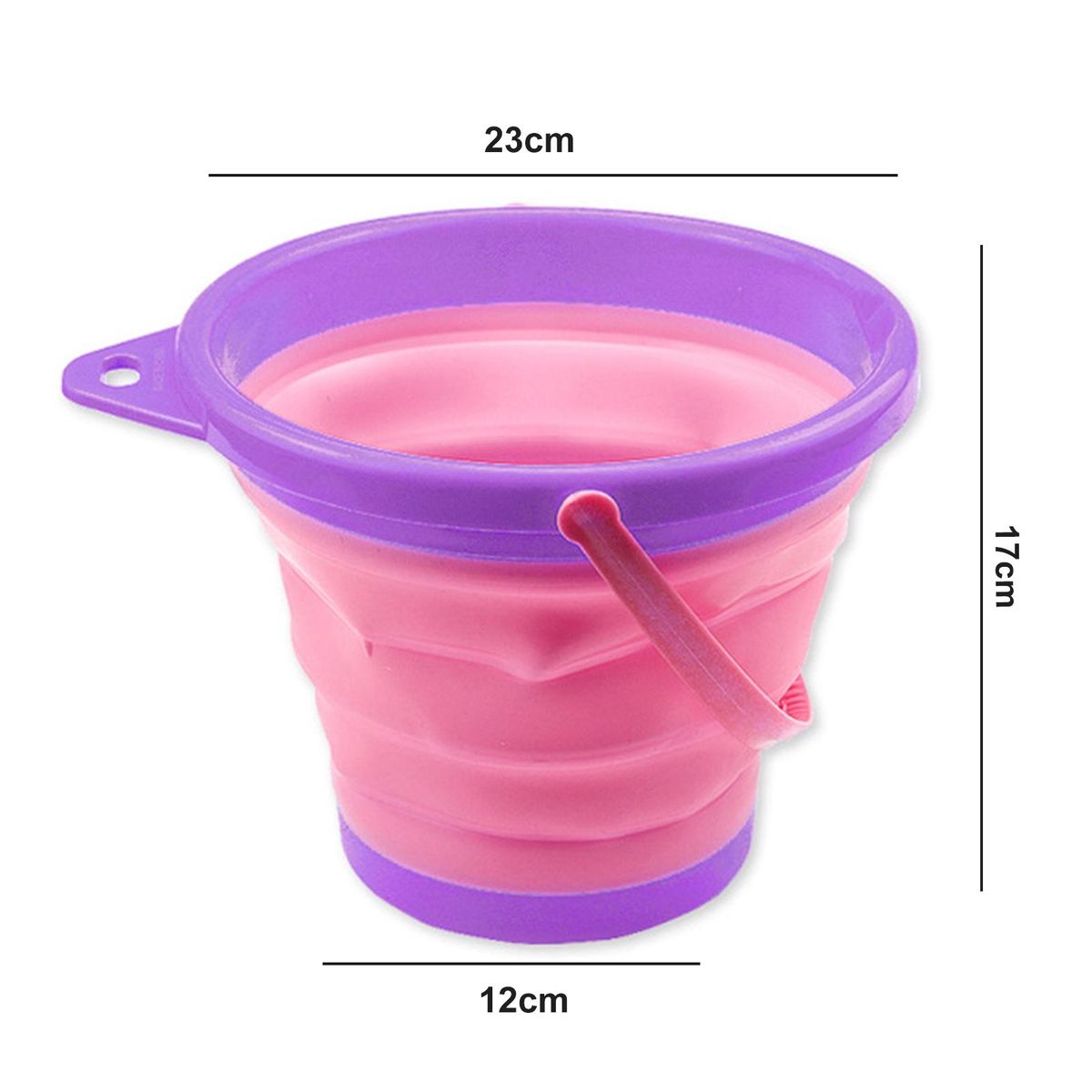 Folding Bucket Summer Beach Folding Bucket Pink Purple