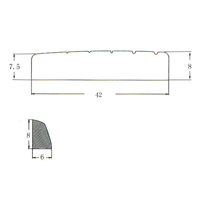 42mm Slotted Brass Nut For LP Epiphone 6 String Electric Guitar Spare