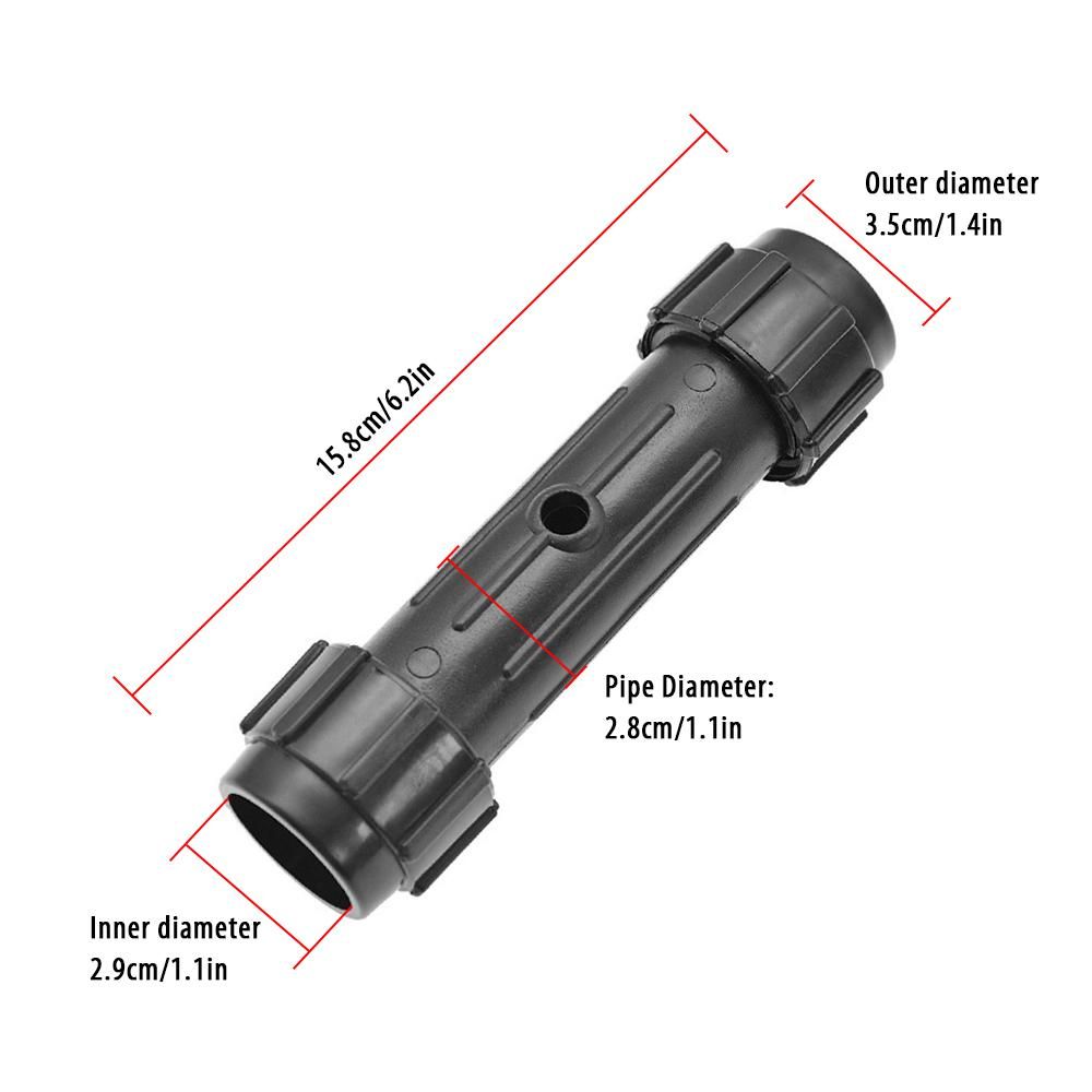 2 Pcs Paddle Connector Black Screwed  Joint Fits for Kayak Canoe Stand Up Paddle