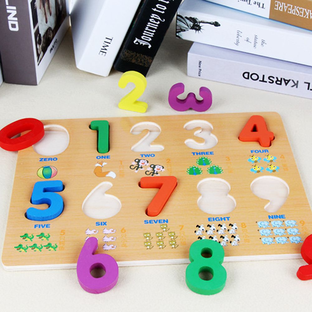 Children Early Education Wooden Puzzle Hand Grasping-4#