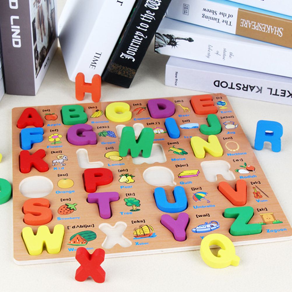 Children Early Education Wooden Puzzle Hand Grasping-4#