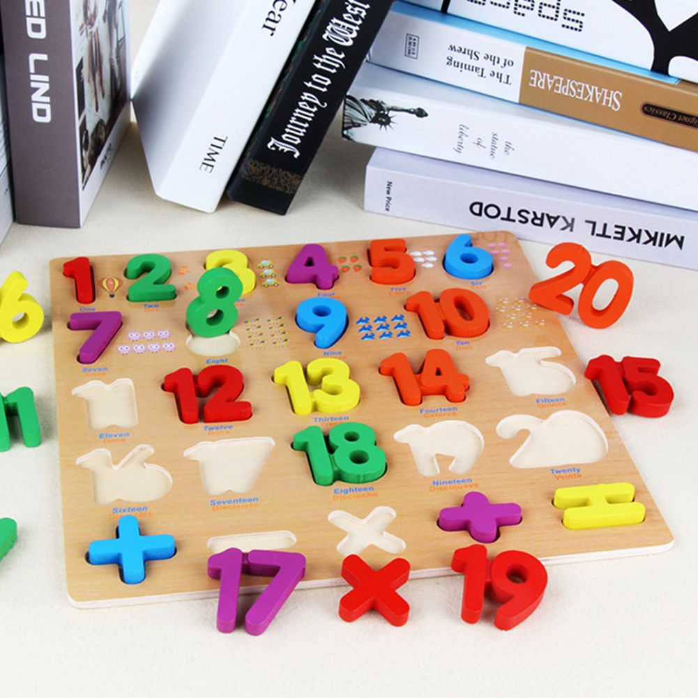 Children Early Education Wooden Puzzle Hand Grasping-4#