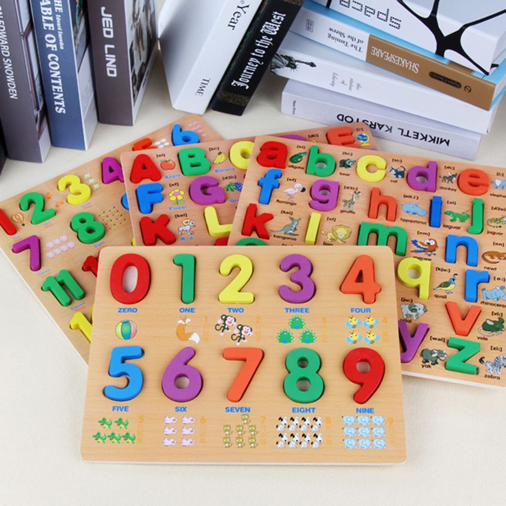 Children Early Education Wooden Puzzle Hand Grasping-4#