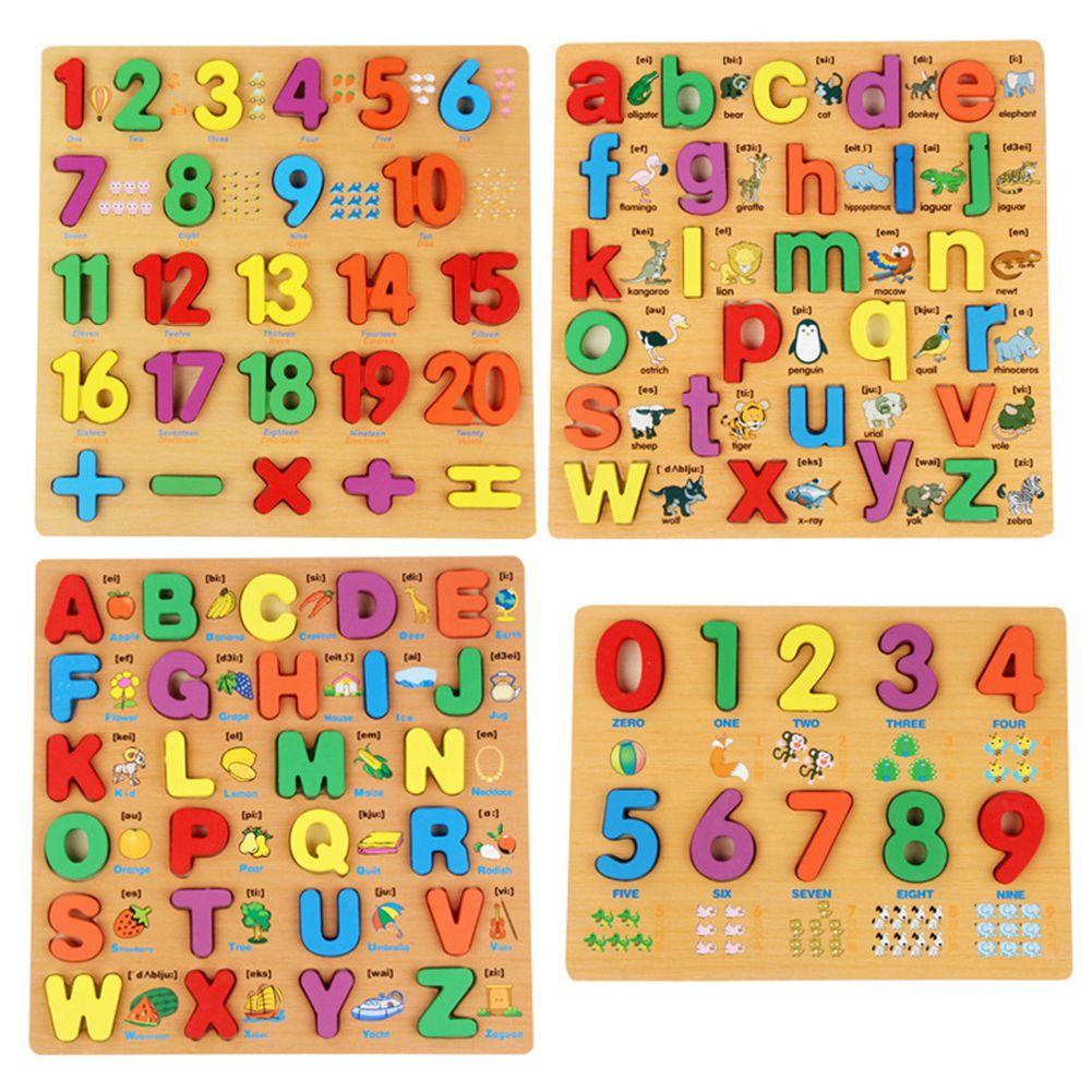Children Early Education Wooden Puzzle Hand Grasping-4#