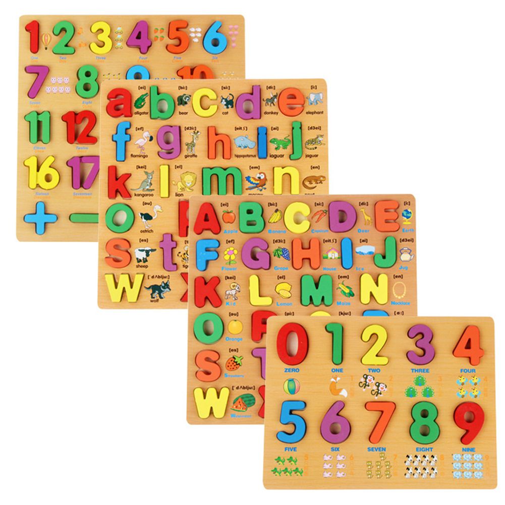 Children Early Education Wooden Puzzle Hand Grasping-4#