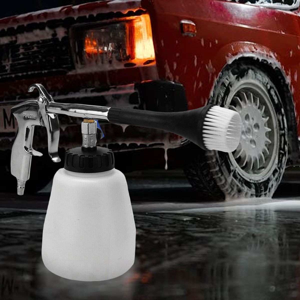 Wash Sprayer   Bottle With Brush Sponge High Pressure Car