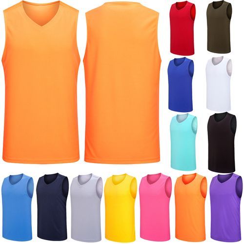 Sports Gym Sleeveless V-neck Men Basketball Jersey Vest