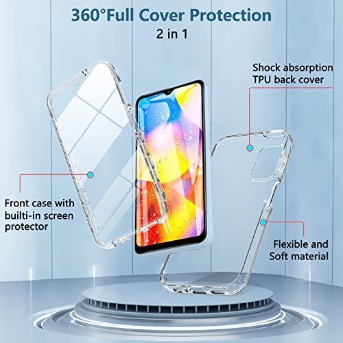 Galaxy A23 Transparent Front And Back 360 Case Pouch