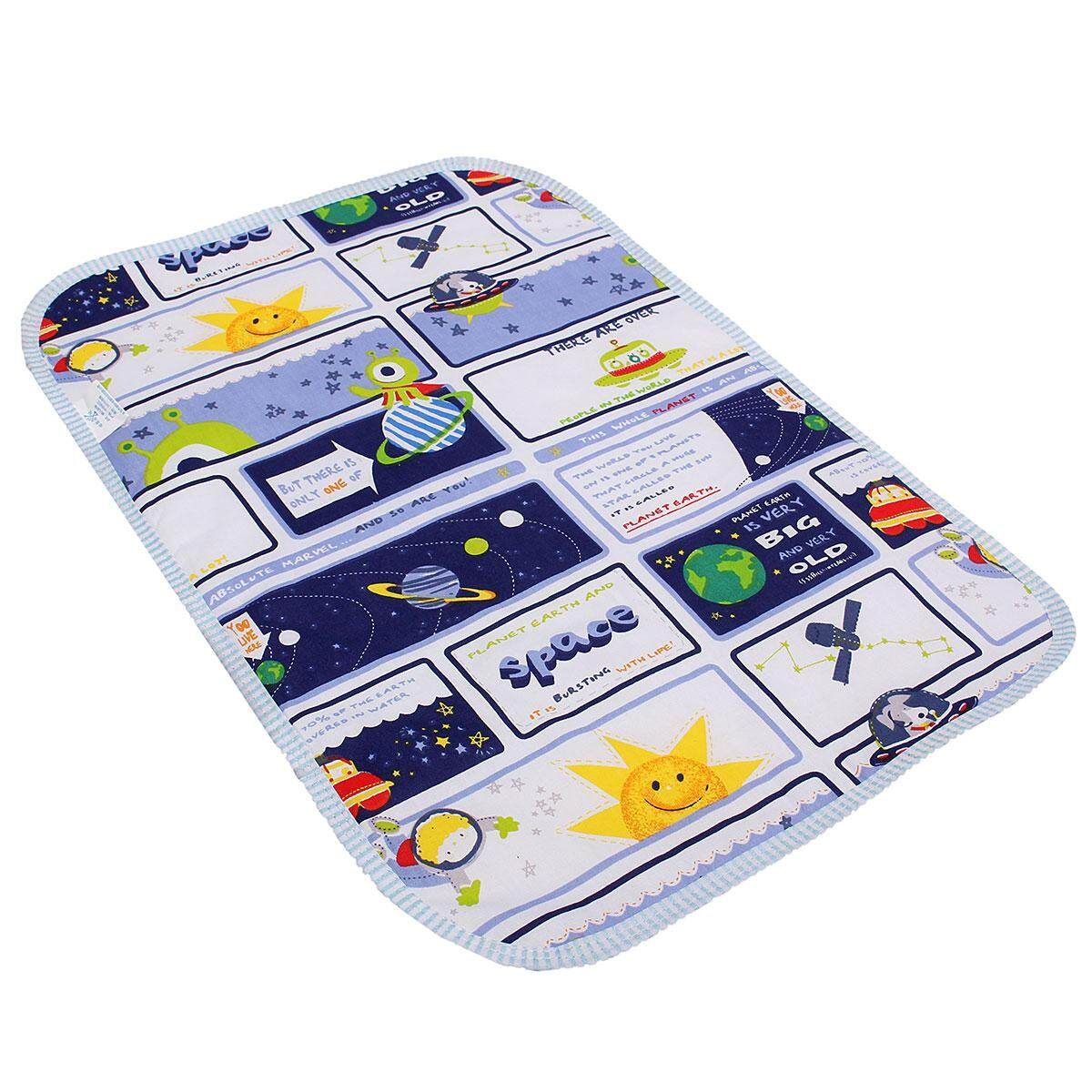 Fashion Cartoon Aborsbent Baby EVA Waterproof Urine Mat Changing Pad Apricot