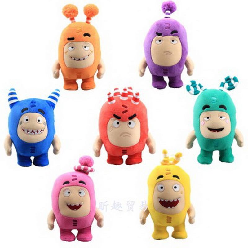 18cm Oddbods Cartoon Plush Toys Cute Soft Fuse Pogo Bubbles Slick Zeke Jeff Plush Doll Toys For Kids Christmas Gift(#purple)