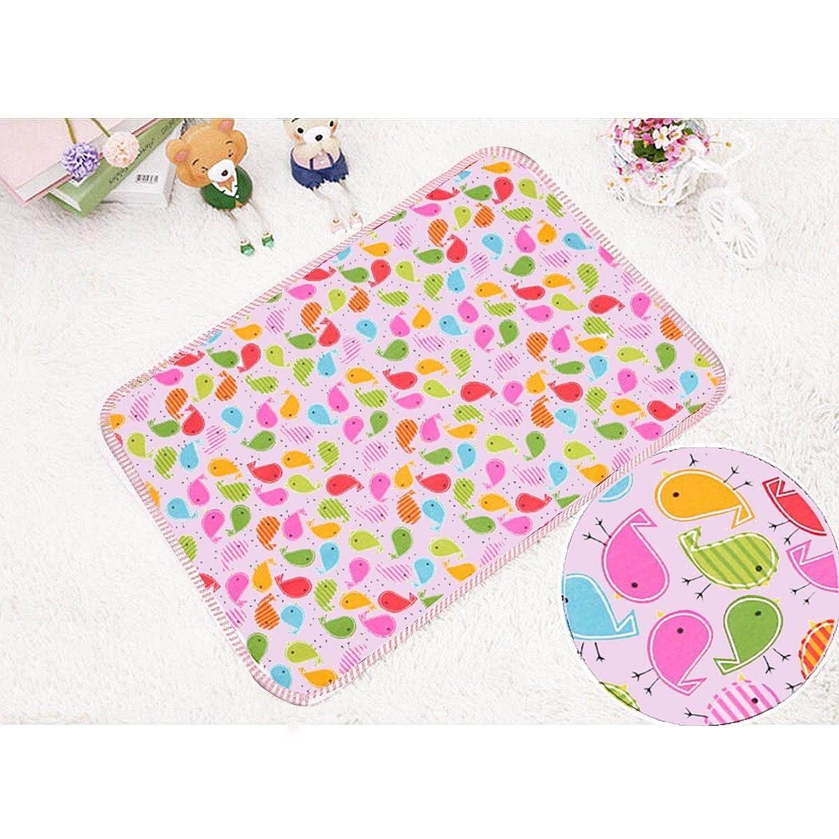 Fashion Cartoon Aborsbent Baby EVA Waterproof Urine Mat Changing Pad Coffee