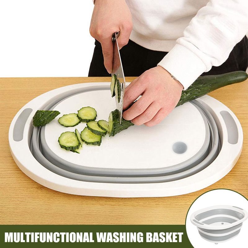 Cutting Board Draining Basket Fruits Vegetables Wash Baske