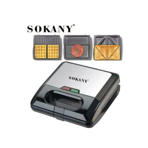 750w 3 In 1 Waffle + Grill + Sandwich Maker