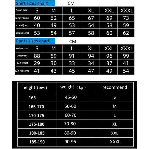 Men Sports Basketball Soccer Train Sweatsuit Man T Shirt Set