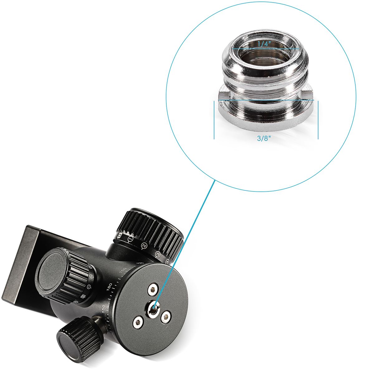 Neewer® 15 Pieces 1/4" 3/8" Metal Threaded Screw Converter Adapter For DSLR Camera,Tripod,Shoulder Rig,Light Stand,Camera Cage