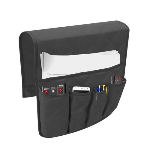 Sofa Armrest Organizer With 5 Pockets And Cup Holder Tray Couch Armchair Hanging Storage Bag For TV Remote Control Cellphone