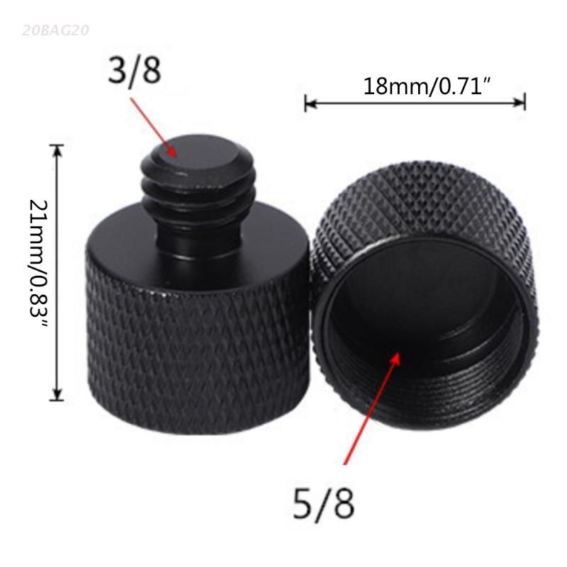 2pcs Mic Stand Adapter 58 Female To 38 Male Threaded Tripod