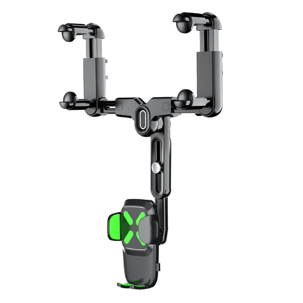 Versatile Car Mirror Phone Mount Extendable Holder for Navigation Green