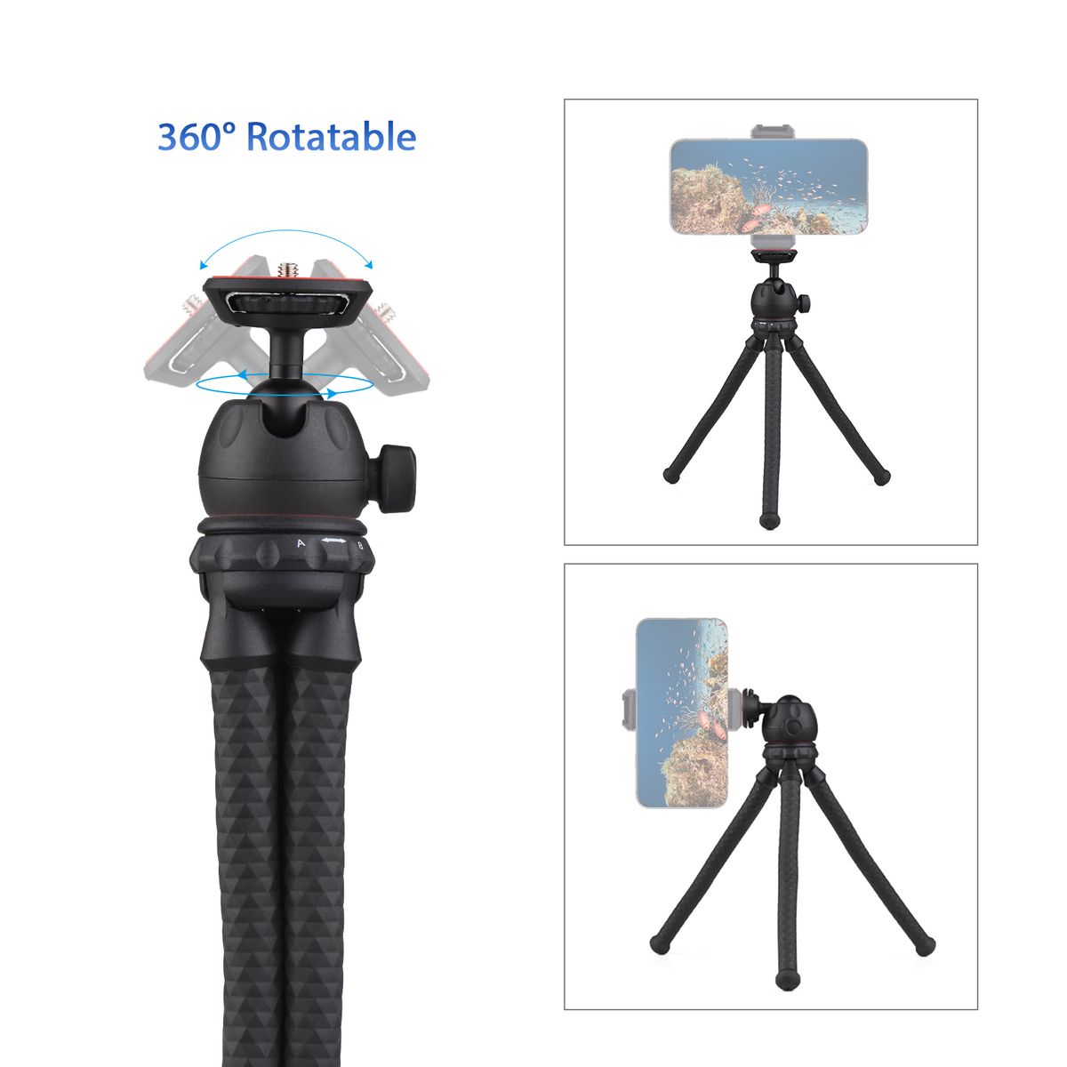 Flexible Octopus Tripod Soft Tube Desktop Tripod With 2KG