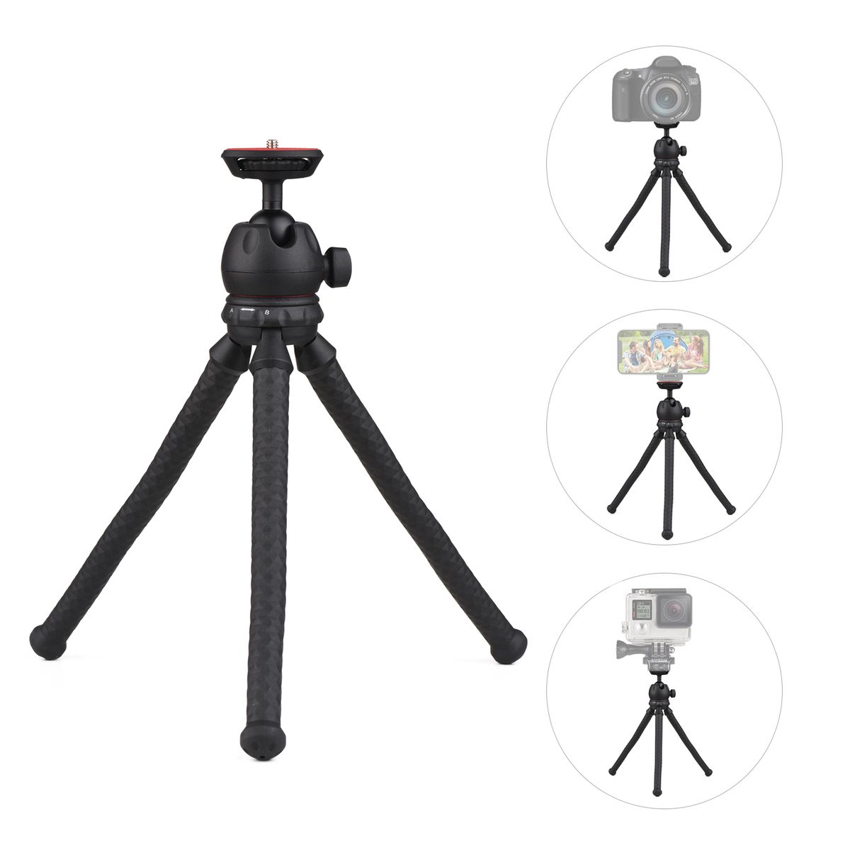 Flexible Octopus Tripod Soft Tube Desktop Tripod With 2KG