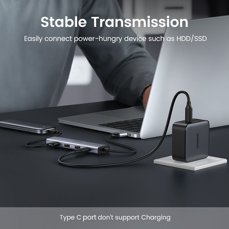 USB Hub, 4-Port USB 3.0 Hub Splitter With Powered For High Power Equipment