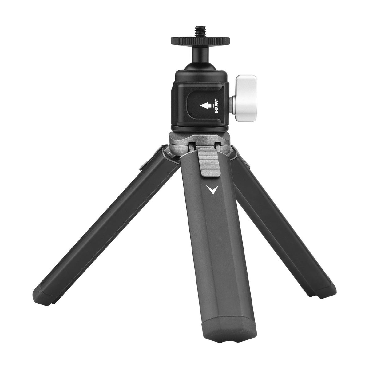 Mini Tripod Stand Sturdy Aluminum Alloy Tripod with Ball Head Cold Shoe Mount 1/4 Inch Screw for Cameras Cellphones Photography Light