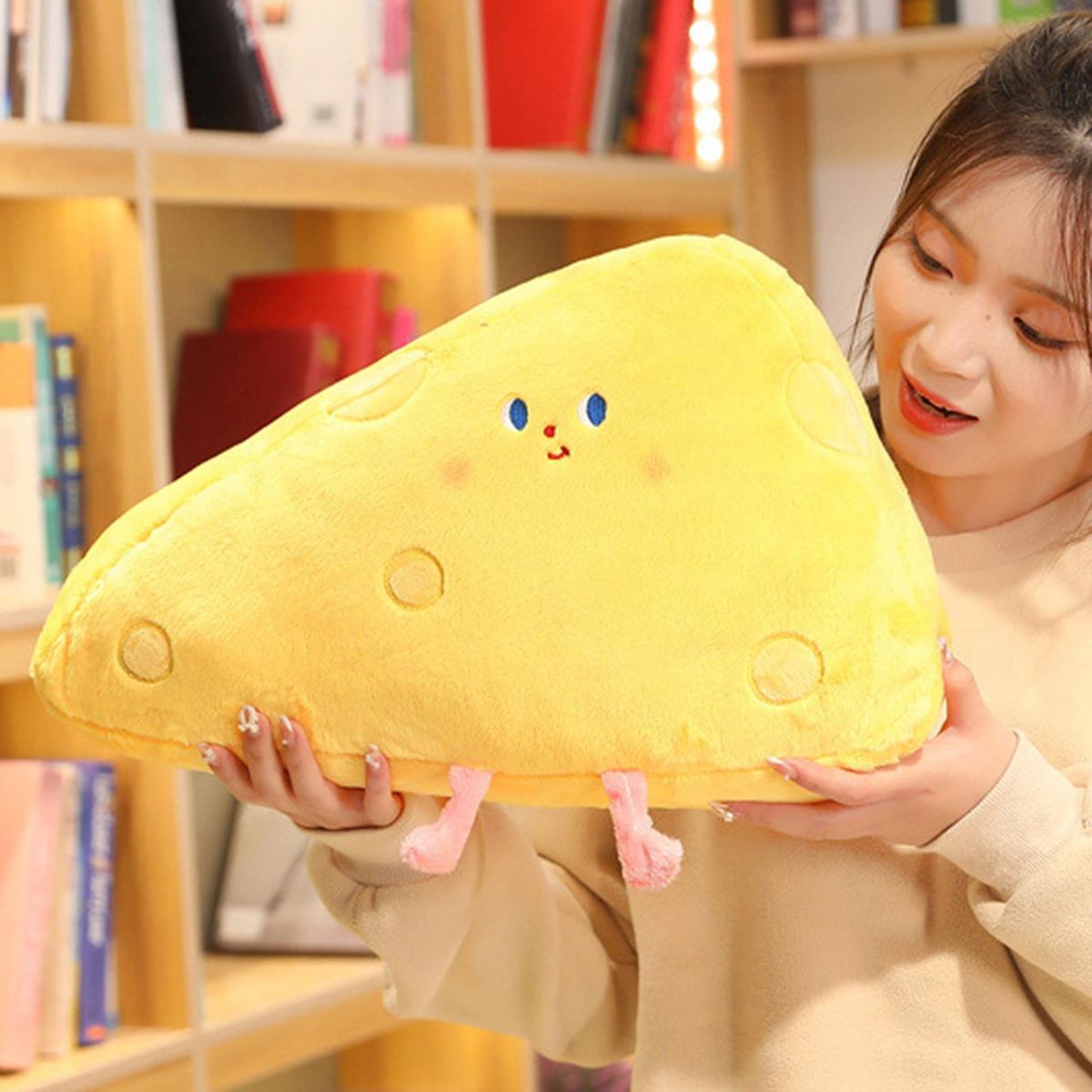 Food Plush Pillow Plush Breakfast Series Pillow Stuffed Doll Toy Yellow