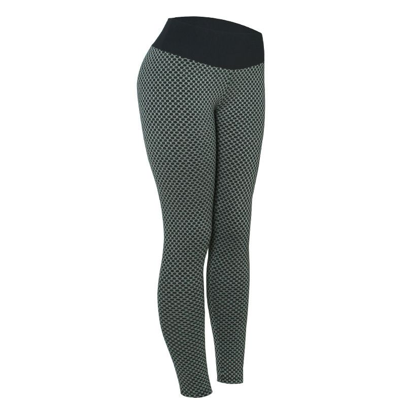 Plus Size Tik Tok Tiktok Honeycomb Bubble Textured High Waist Hip Lift Tights Fitness Sports Yoga Pants For Women(#blue)