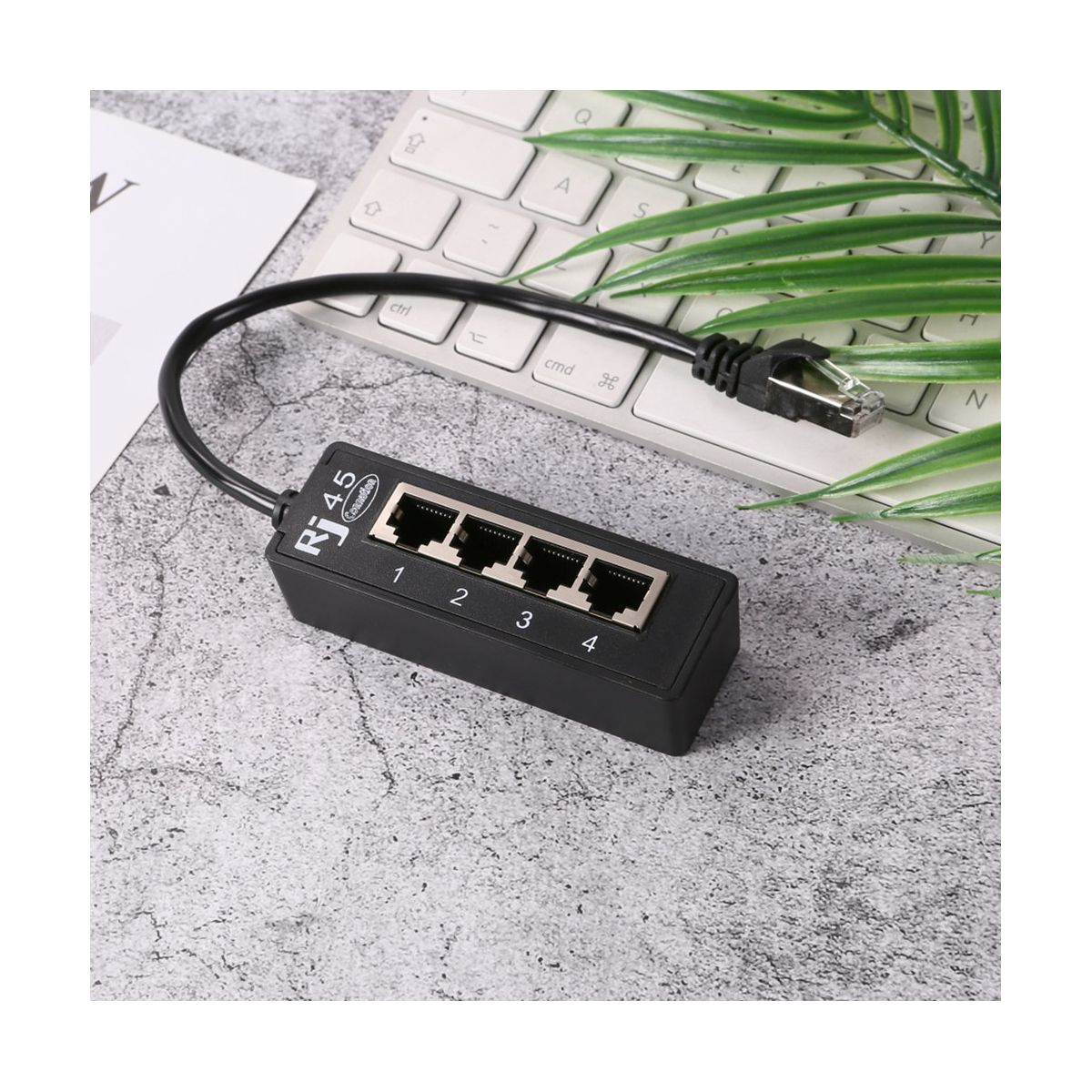4 in 1 RJ45 LAN Connector Ethernet Network Split