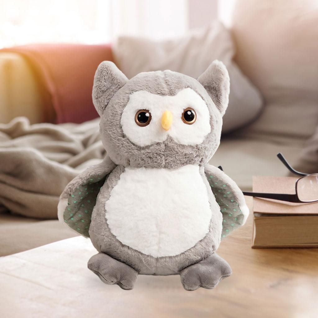 Owl Plush Toy Pillow Comfort Decor Soft Owl Plush Toy For Gray 25cm