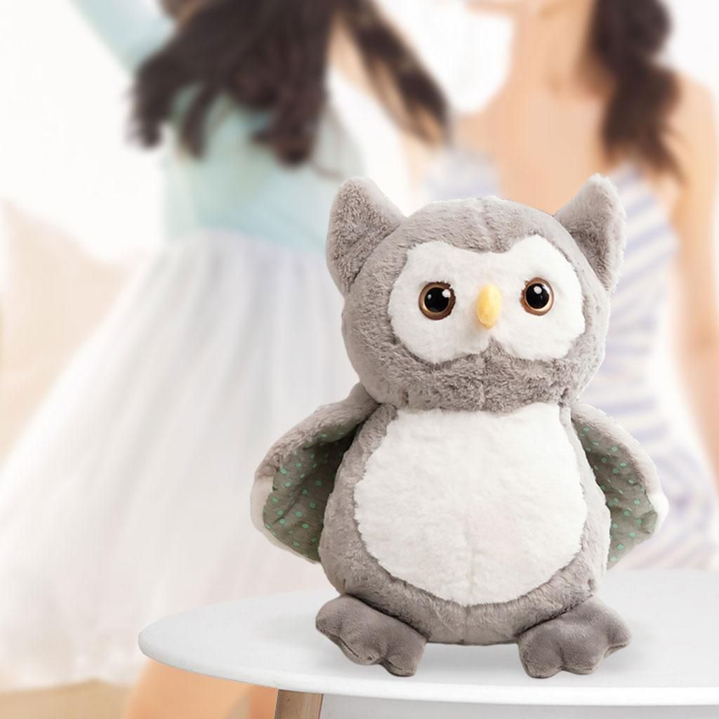 Owl Plush Toy Pillow Comfort Decor Soft Owl Plush Toy For Gray 25cm