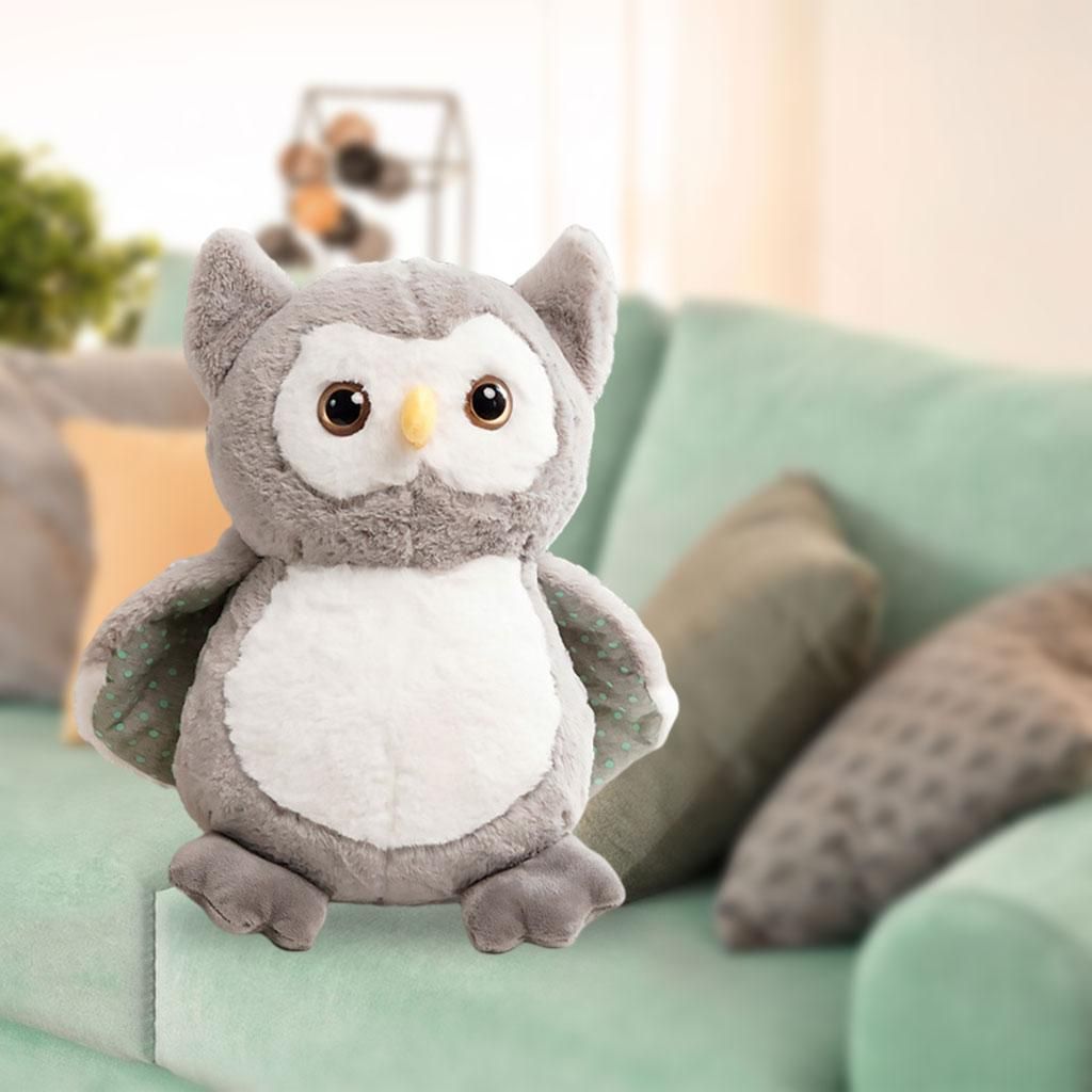 Owl Plush Toy Pillow Comfort Decor Soft Owl Plush Toy For Gray 25cm