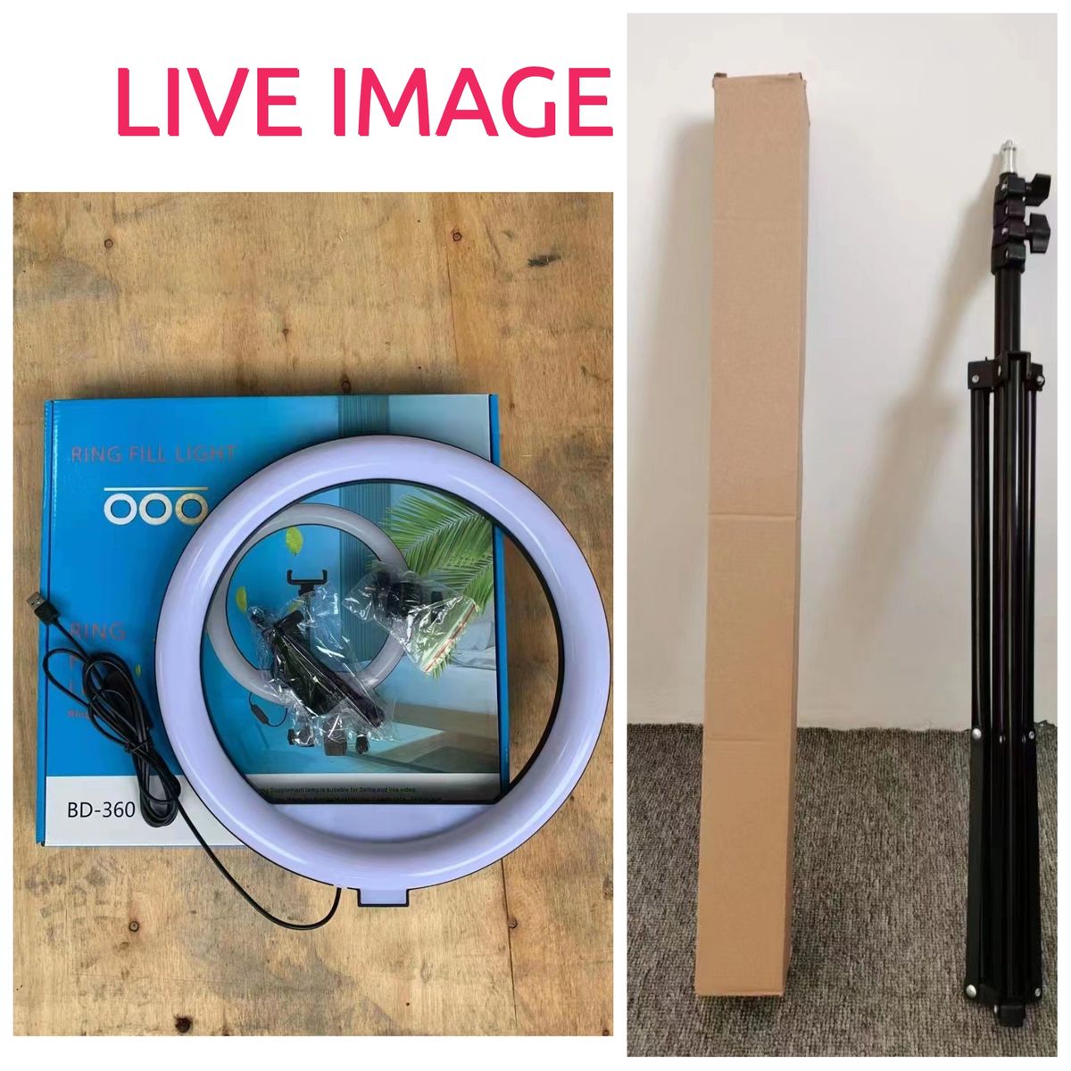 14" Inches Selfie Ring Light With Tripod Stand & Cell Phone Holder For Live Stream/Makeup, Led Camera Ringlight For YouTube Video/Photography Compatible With IPhone Android Phones (Upgraded)